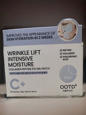 C+ Wrinkle Lift Intensive Moisture Collagen Peptide Eye Gel Patches — Light Blue